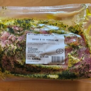 Côtes de porc marinées